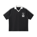 Contrast Collar Striped Soccer Jersey