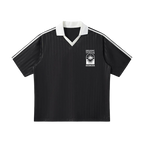 Contrast Collar Striped Soccer Jersey