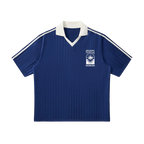 Contrast Collar Striped Soccer Jersey